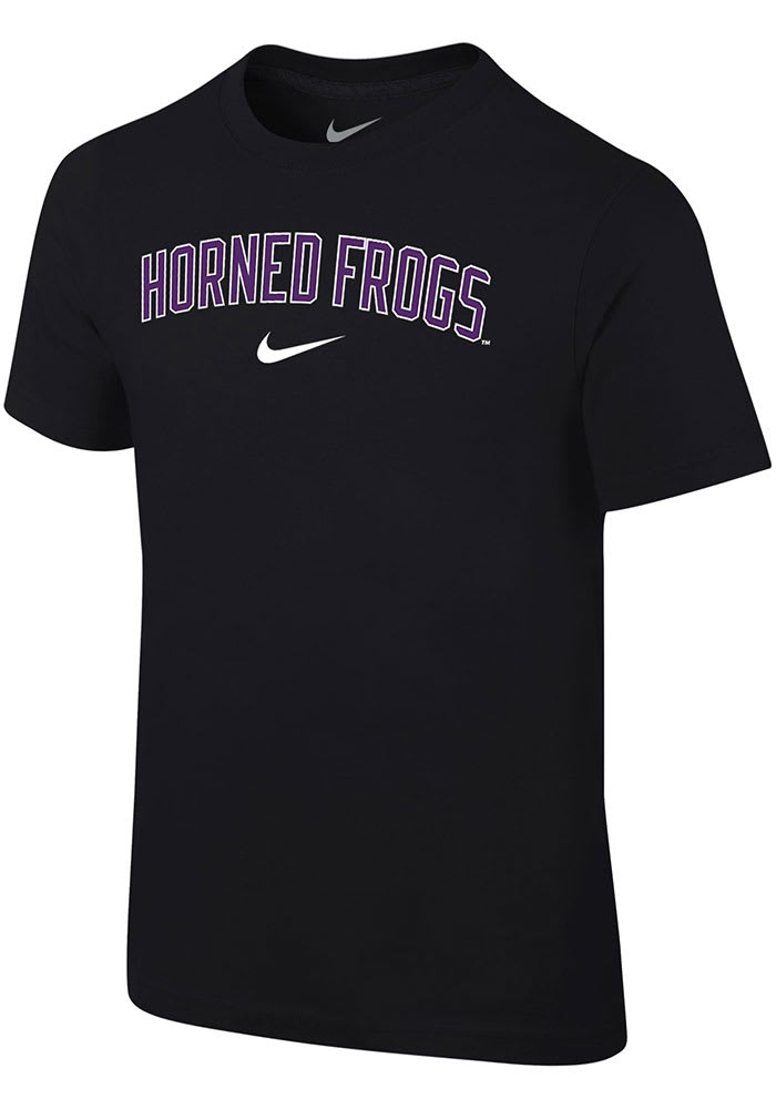 Nike TCU Horned Frogs Boys Black No 1 Design Short Sleeve T-Shirt