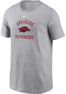 Nike Arkansas Razorbacks Boys Grey No 1 Design Short Sleeve T-Shirt