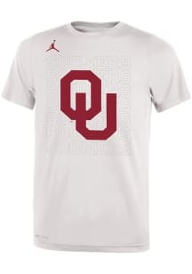 Nike Oklahoma Sooners Youth White Primary Logo Short Sleeve T-Shirt