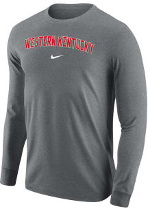 Nike Western Kentucky Hilltoppers Charcoal Arch Team Name Long Sleeve T Shirt