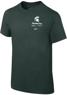 Youth Michigan State Spartans Green Nike SL Team Issue Short Sleeve T-Shirt