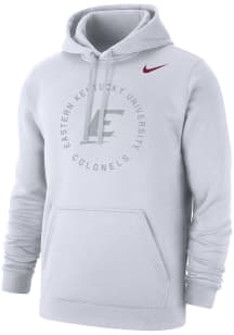 Nike Eastern Kentucky Colonels Mens White Alt Logo Long Sleeve Hoodie