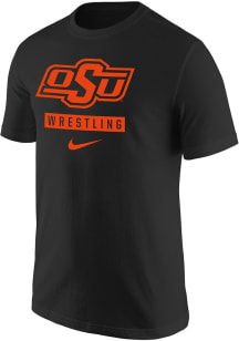 Nike Oklahoma State Cowboys Black Core Wrestling Short Sleeve T Shirt