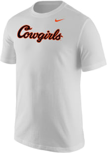 Nike Oklahoma State Cowboys White Cowgirls Short Sleeve T Shirt