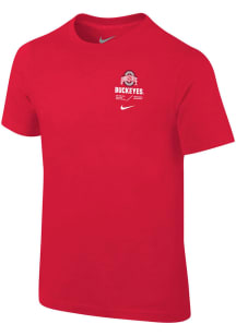 Nike Ohio State Buckeyes Boys Red SL Team Issue Short Sleeve T-Shirt