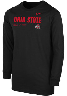 Nike Ohio State Buckeyes Youth Black SL Team Issue Long Sleeve T-Shirt