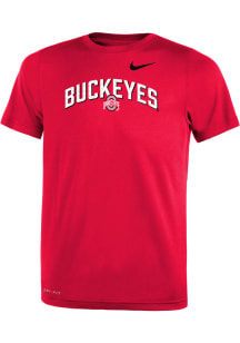 Nike Ohio State Buckeyes Boys Red SL Legend Team Issue Short Sleeve T-Shirt