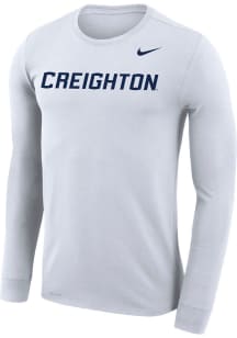Nike Creighton Bluejays White Legend Wordmark Long Sleeve T-Shirt