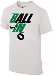 Nike North Texas Mean Green Youth White Bench Long Sleeve T-Shirt