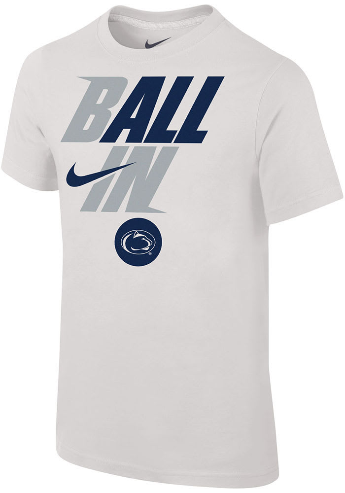 Nike Penn State Nittany Lions Youth White Bench Short Sleeve Tee
