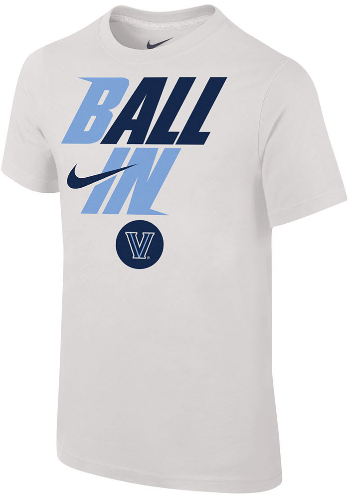 Nike Villanova Wildcats Youth White Bench Short Sleeve T-Shirt