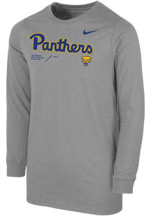 Nike Pitt Panthers Youth Grey SL Team Issue Long Sleeve T-Shirt
