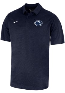 Mens Penn State Nittany Lions Navy Blue Nike Heather Logo Short Sleeve Polo Shirt