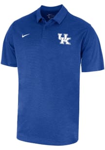 Nike Kentucky Wildcats Mens Blue Heather Logo Short Sleeve Polo