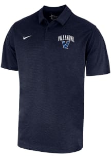 Nike Villanova Wildcats Mens Navy Blue Heather Logo Short Sleeve Polo