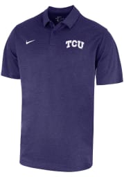 Nike TCU Horned Frogs Mens Purple Heather Short Sleeve Polo