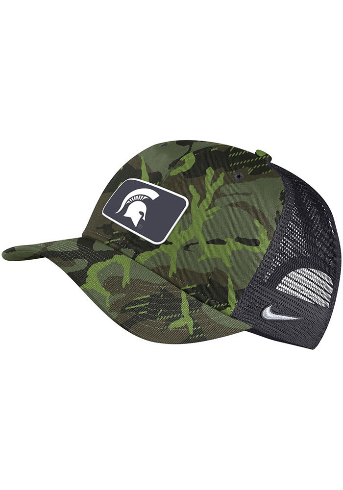 Nike GREEN Michigan State Spartans Camo C99 Military Trucker