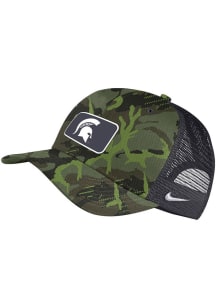 Nike Michigan State Spartans Camo C99 Military Trucker Adjustable Hat - Green
