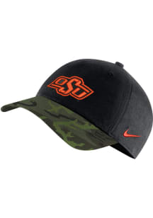 Nike Oklahoma State Cowboys Camo Visor Military L91 Adjustable Hat - Black