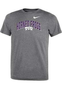 Nike TCU Horned Frogs Boys Grey SL Legend Team Issue Short Sleeve T-Shirt