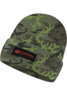 Nike Oklahoma State Cowboys Green Camo Military Cuff Mens Knit Hat