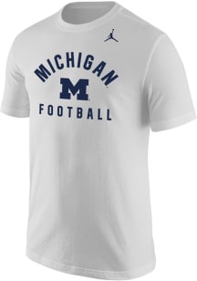 Nike Michigan Wolverines White Jordan Football Short Sleeve T Shirt
