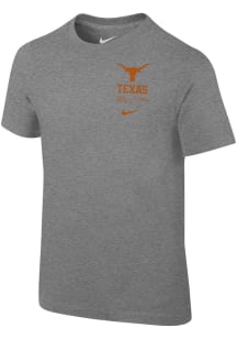 Nike Texas Longhorns Boys Grey SL Team Issue Short Sleeve T-Shirt