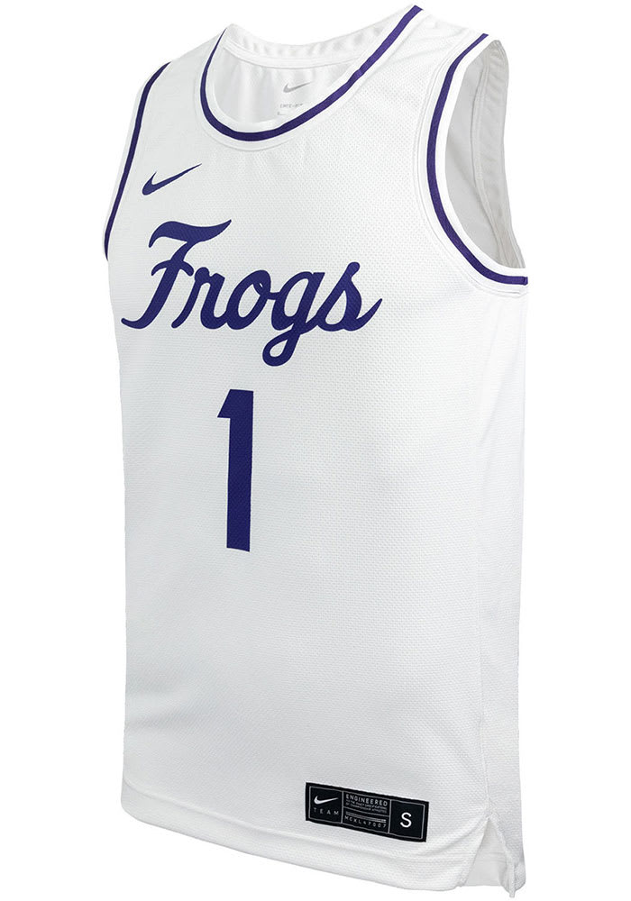Nike TCU Horned Frogs WHITE Retro Replica Jersey - 19863890