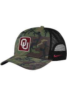 Nike Oklahoma Sooners Camo C99 Trucker Adjustable Hat - Green