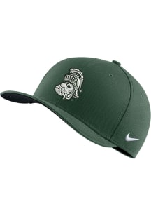 Nike Michigan State Spartans Mens Green Swoosh Flex Hat