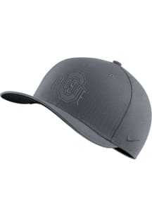 Nike Ohio State Buckeyes Mens Grey Swoosh Flex Hat