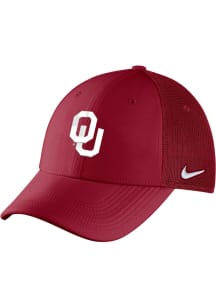 Nike Oklahoma Sooners Mens Crimson L91 Aero Mesh Swoosh Flex Hat