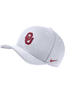 Nike Oklahoma Sooners Mens White Swoosh Flex Hat