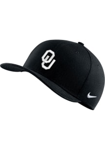 Nike Oklahoma Sooners Mens Black Swoosh Flex Hat