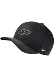 Nike Purdue Boilermakers Mens Black Swoosh Flex Hat