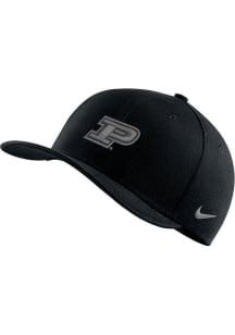 Nike Purdue Boilermakers Mens Black Swoosh Flex Hat