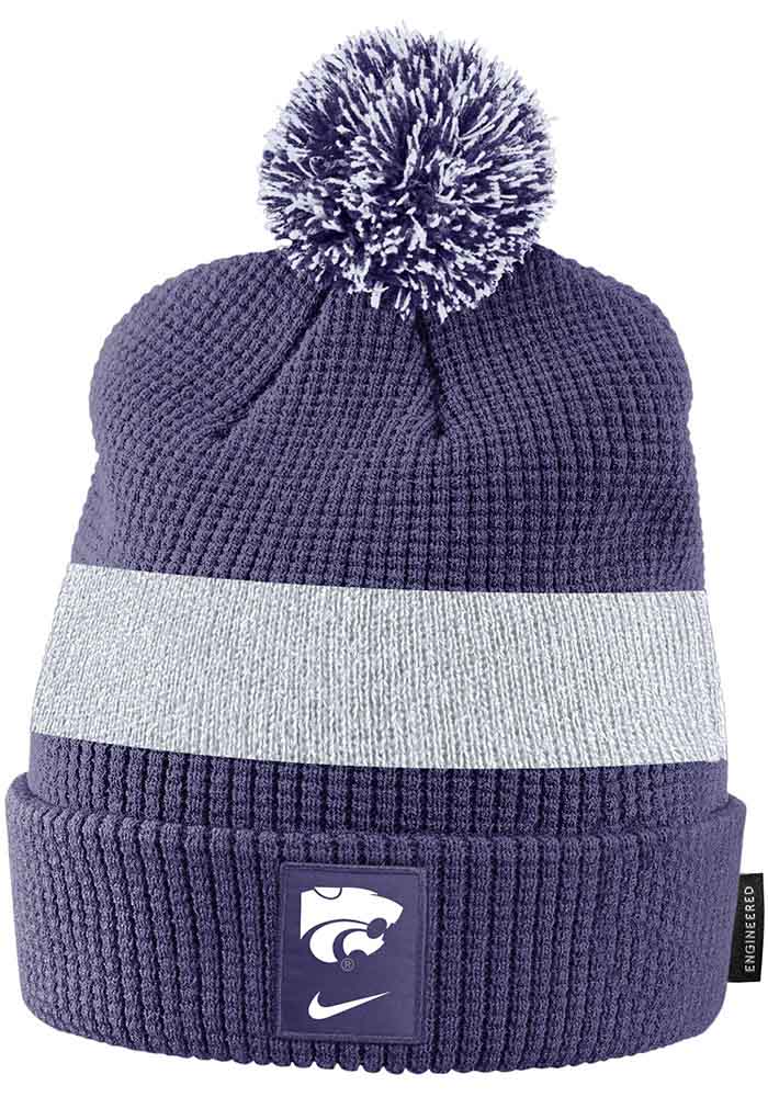 Nike K-State Wildcats Purple Sideline Pom Mens Knit Hat
