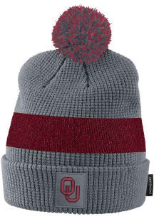 Nike Oklahoma Sooners Crimson Sideline Pom Mens Knit Hat