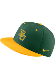 Nike Baylor Bears Mens Green Aero True On-Field Baseball Fitted Hat