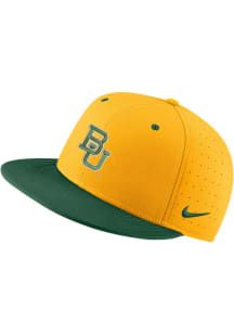 Nike Baylor Bears Mens Yellow Aero True On-Field Baseball Fitted Hat