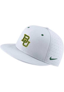 Nike Baylor Bears Mens White Aero True On-Field Baseball Fitted Hat