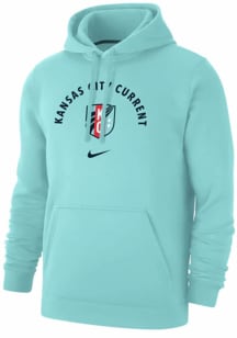 Nike KC Current Mens Teal Arch Name Mascot Long Sleeve Hoodie