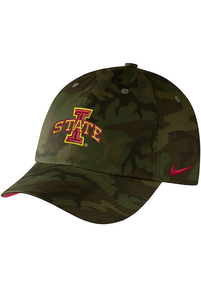 Nike Iowa State Cyclones GREEN H86 Washed Camo Adjustable
