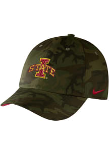 Nike Iowa State Cyclones H86 Washed Camo Adjustable Hat - Green