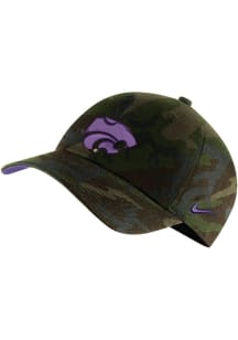 Nike K-State Wildcats H86 Washed Camo Adjustable Hat - Green