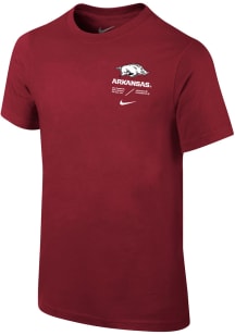 Nike Arkansas Razorbacks Youth Crimson SL Team Issue Short Sleeve T-Shirt