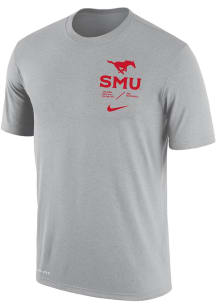 Nike SMU Mustangs Grey DriFIT Team Issue Short Sleeve T Shirt