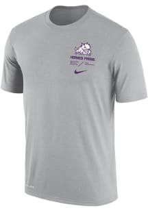 Nike TCU Horned Frogs Grey DriFIT Team Issue Short Sleeve T Shirt