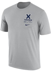 Nike Xavier Musketeers Grey DriFIT Team Issue Short Sleeve T Shirt