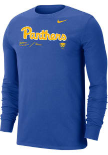 Nike Pitt Panthers Blue DriFIT Team Issue Long Sleeve T Shirt